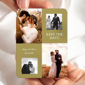 Moderne Collage Eenvoudige Foto Sla de datum bruil Magneet