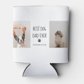 Moderne collage Foto Best Dad Dog Ever Blikjeskoeler (Voorkant)