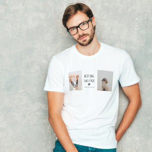 Moderne collage Foto Best Dad Dog Ever T-shirt