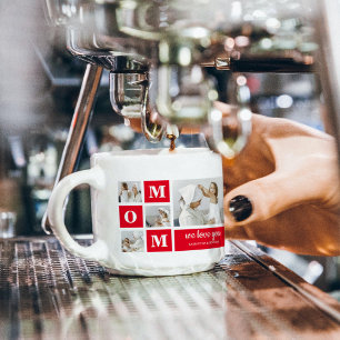 Moderne collage Foto Best mam Ever Red Gifts Espresso Kop