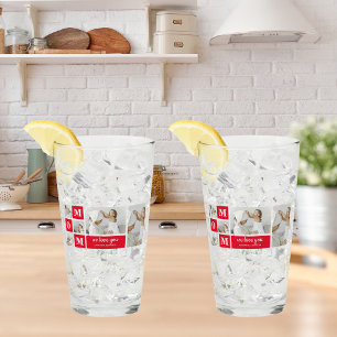Moderne collage Foto Best mam Ever Red Gifts Glas
