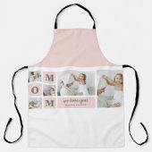 Moderne collage foto Beste mam ooit roze cadeau Schort (Voorkant)