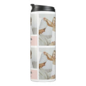 Moderne collage foto Beste mam ooit roze cadeau Thermosbeker (Geroteerd rechts)