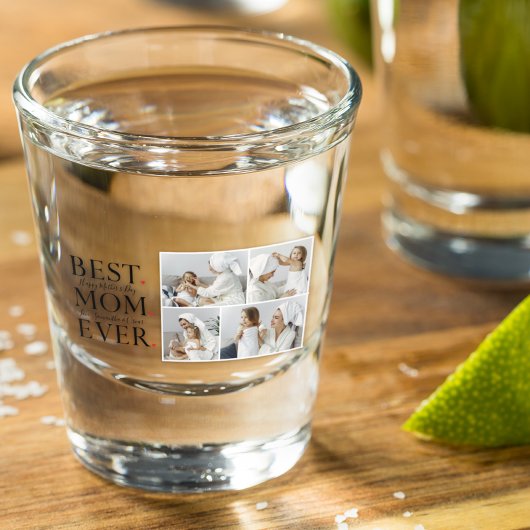 Moderne collage Foto Beste mama Happy Mothers Dag Shot Glas