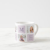 Moderne collage Foto Beste mama ooit Paarse Gift Espresso Kop (Voorkant rechts)
