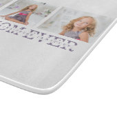 Moderne collage Foto Beste mama ooit Paarse Gift Snijplank (Hoek)