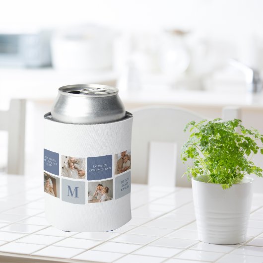 Moderne Collage Foto & Blue Happy Fathers Day Gift Blikjeskoeler