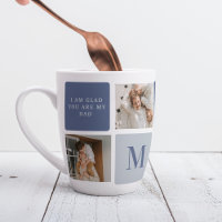 Moderne Collage Foto & Blue Happy Fathers Day Gift