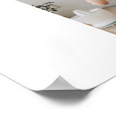 Moderne Collage Foto & Blue Happy Fathers Day Gift Poster (Hoek)