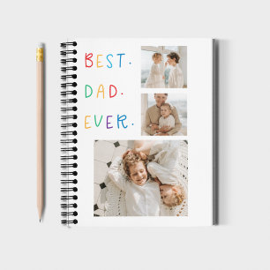 Moderne collage foto Colorful Best Pap Ever Gift Notitieboek