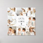 Moderne collage foto-liefde grootmoeder beste cade canvas afdruk (Voorkant)