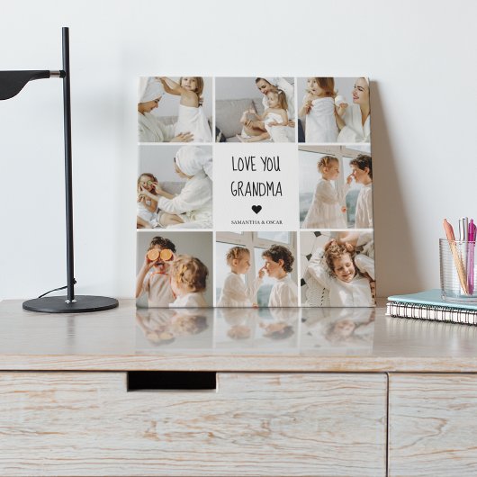 Moderne collage foto-liefde grootmoeder beste cade canvas afdruk