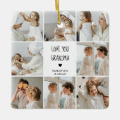 Moderne collage foto-liefde grootmoeder beste cade keramisch ornament (Voorkant)