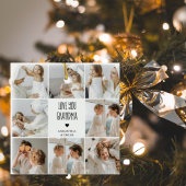 Moderne collage foto-liefde grootmoeder beste cade keramisch ornament