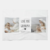 Moderne collage foto-liefde grootmoeder beste cade theedoek (Horizontaal)
