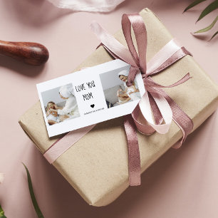 Moderne collage foto-liefde voor je moeder beste c cadeaulabel