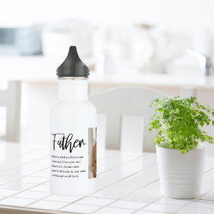 Moderne collage foto met beste offerte-cadeau voor waterfles