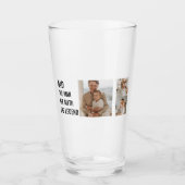 Moderne collage foto | Papa Gift Glas (Voorkant)