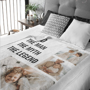 Moderne collage foto Papa Gift Sherpa Deken