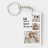 Moderne collage foto | Papa Gift Sleutelhanger (Voorkant)