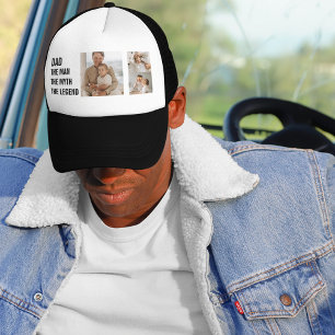 Moderne collage foto   Papa Gift Trucker Pet