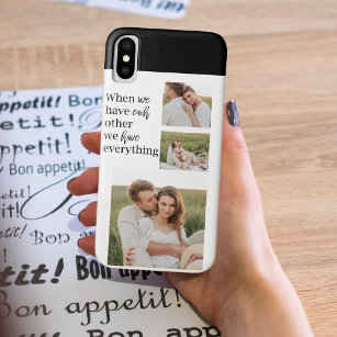 Moderne collage foto Romantic Couple Gift iPhone XS Hoesje