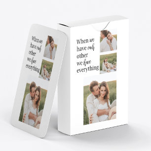 Moderne collage foto Romantic Couple Gift Pokerkaarten
