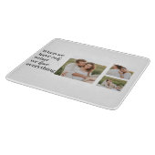 Moderne collage foto Romantic Couple Gift Snijplank (Hoek)