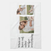 Moderne collage foto Romantic Couple Gift Theedoek (Verticaal)