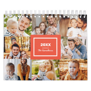 Moderne Collage Fotofamilie 2025 Kalender