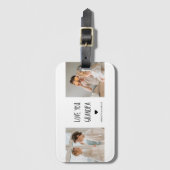 Moderne collage fotoliefhebbers opa beste cadeau bagagelabel (Voorkant (verticaal))