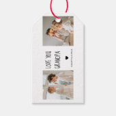 Moderne collage fotoliefhebbers opa beste cadeau cadeaulabel (Voorkant)