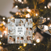 Moderne collage fotoliefhebbers opa beste cadeau keramisch ornament