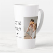 Moderne collage fotoliefhebbers opa beste cadeau latte mok (Rechterhoek)