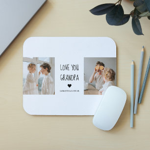 Moderne collage fotoliefhebbers opa beste cadeau muismat