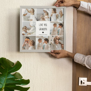 Moderne collage fotoliefhebbers opa beste cadeau poster