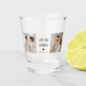 Moderne collage fotoliefhebbers opa beste cadeau shot glas (Voorkant)