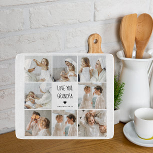 Moderne collage fotoliefhebbers opa beste cadeau snijplank