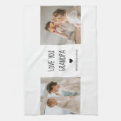 Moderne collage fotoliefhebbers opa beste cadeau theedoek (Verticaal)