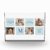 Moderne collage foto's Blue Best Fathers Gift (Voorkant)