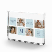 Moderne collage foto's Blue Best Fathers Gift (Rechts)