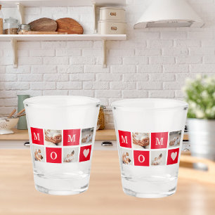 Moderne collage foto's en beste mam ooit cadeautje shot glas