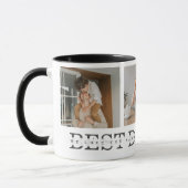 Moderne collage foto's en beste pap ooit cadeautje mok (Links)