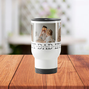 Moderne collage foto's en beste pap ooit cadeautje reisbeker