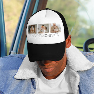 Moderne collage foto's en beste pap ooit cadeautje trucker pet