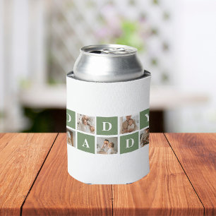 Moderne collage foto's en Happy Fathers Day Gift Blikjeskoeler