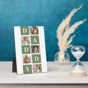Moderne collage foto's en Happy Fathers Day Gift Fotoplaat