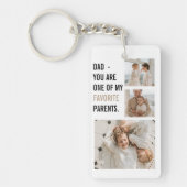 Moderne collage foto's en Happy Fathers Day Gift Sleutelhanger (Voorkant)