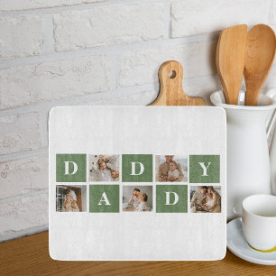 Moderne collage foto's en Happy Fathers Day Gift Snijplank