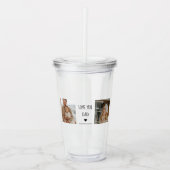 Moderne collage foto's en liefde van je vader Gift Acryl Drinkbeker (Voorkant)